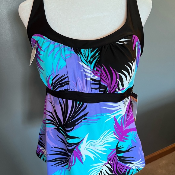 ZeroXposur Women's Swim Top - Black, Blue, Purple - Picture 1 of 3